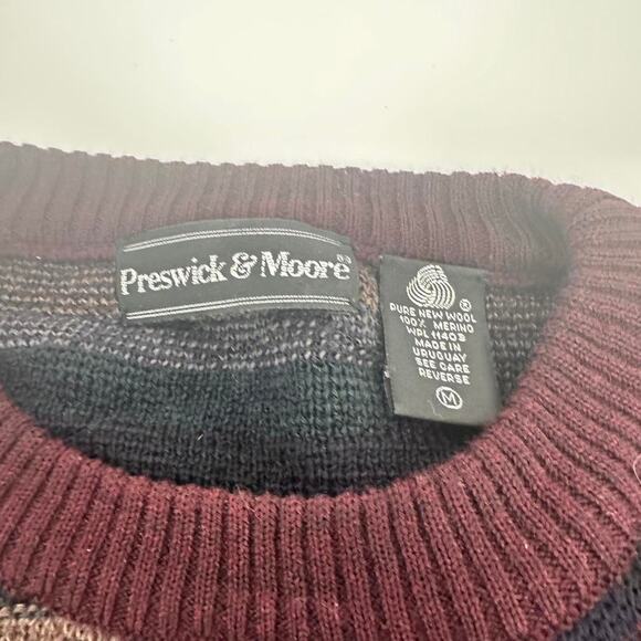Vintage Pendleton Style Pull over Sweater. Aztec pattern preswick moore size M - Picture 4 of 5